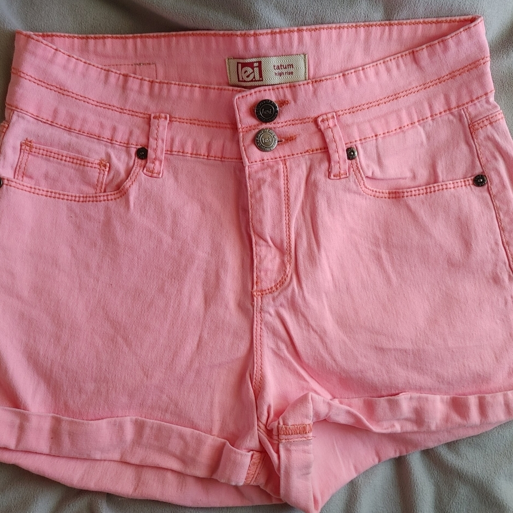 High rise jean shorts
